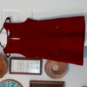 She + Sky Maroon Corduroy Pinafore